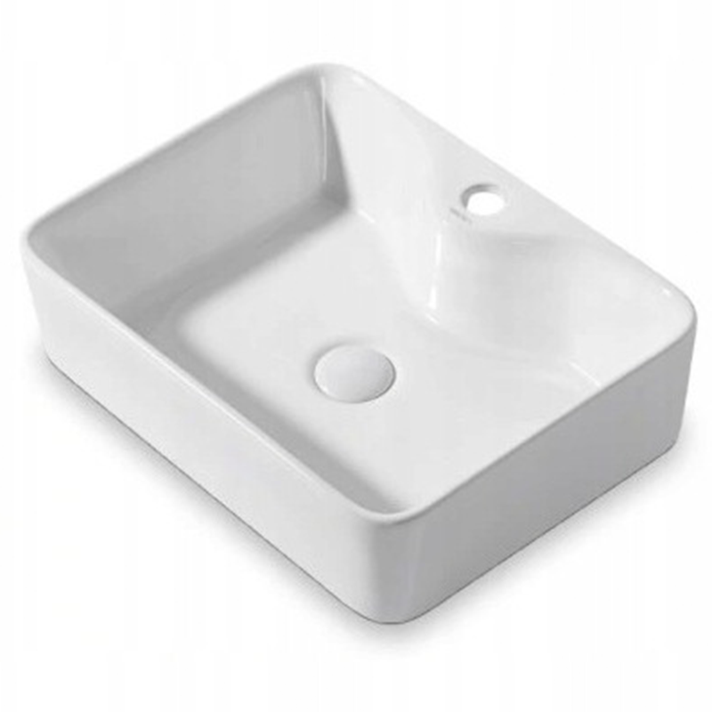 Umywalka ceramiczna biała nablatowa 47x37cm