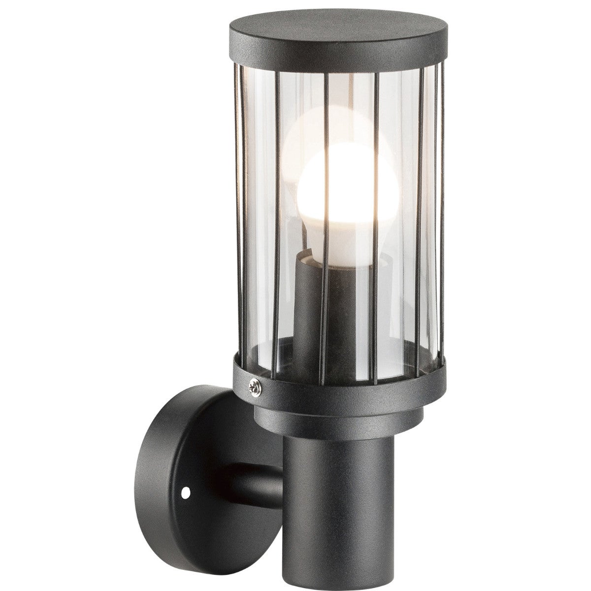Kinkiet zewnętrzny FIORD czarny mat 1xE27x10W wym: 24x10,5x14,2 cm IP44 Polux