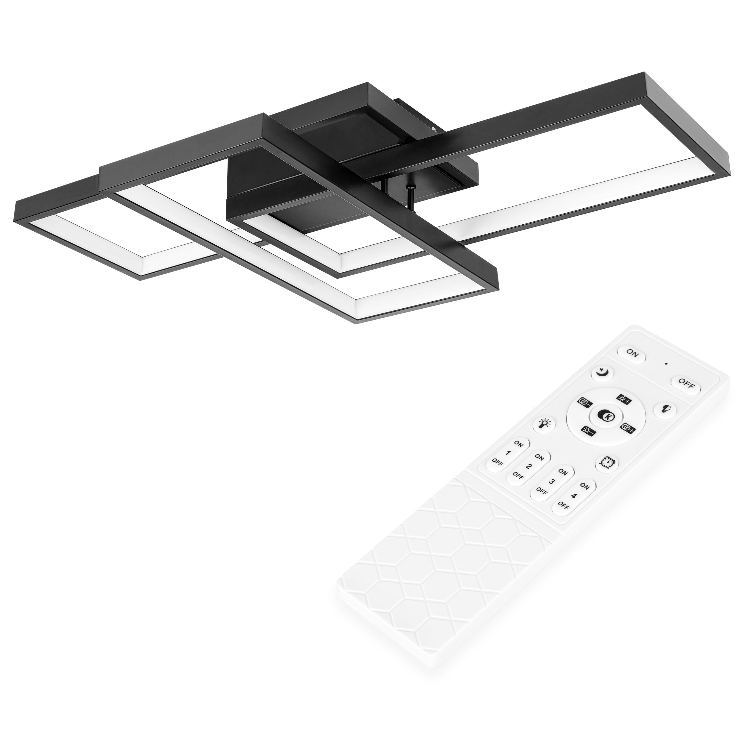 Żyrandol LED Orion 72W 56x37x8 cm IP20 3000K-6500K regulacja barwy i ściemniania czarny MasterLED
