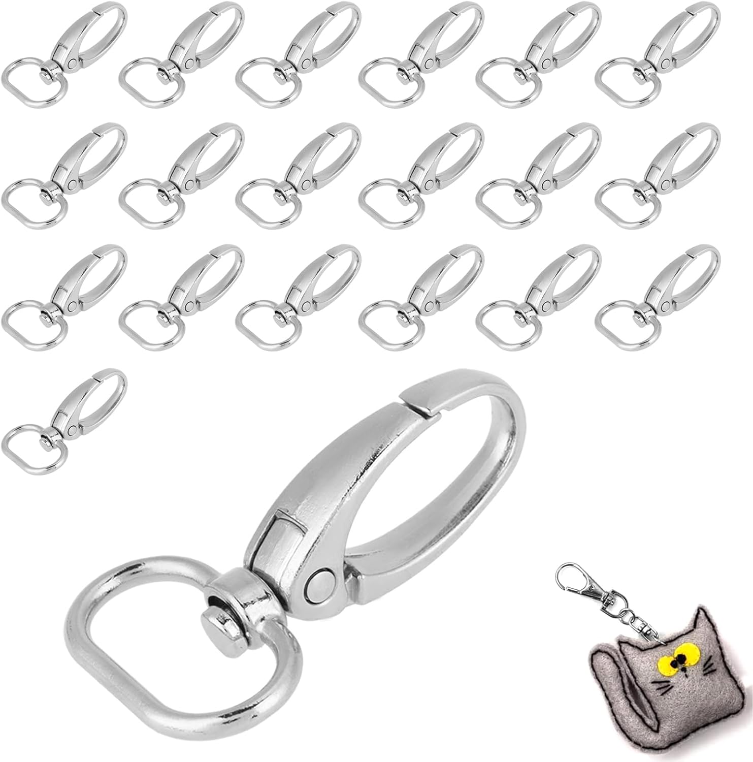 3 Aluminium D Mousqueton Porte Clé Clips Avec Mousqueton À Ressort