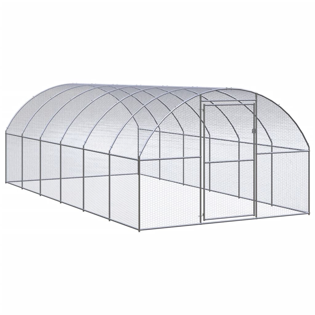 Klatka zewnętrzna dla kurcząt, 3x6x2 m, stal galwanizowana