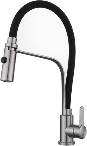 Doccetta Estraibile Per Rubinetto Cucina In Acciaio Inox 304 – 3 Funzioni + 14 Adattatori – Oro Spazzolato