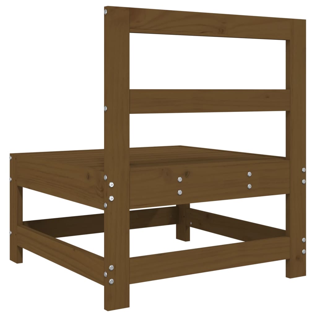 2 pz Divani Centrali da Giardino，Divano per esterno，Sofà Miele in Legno Massello di Pino CFW20097 - 6