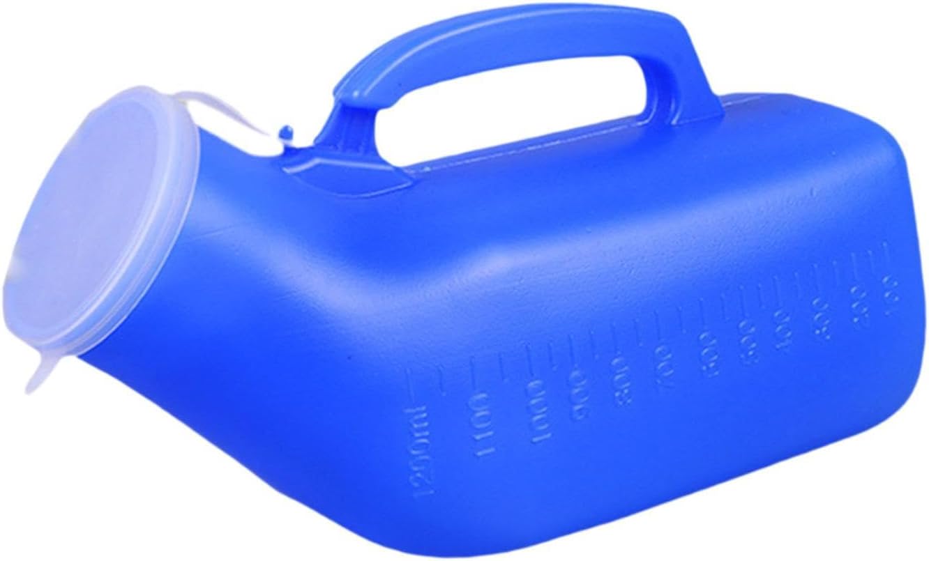 White Blanc Urinoir Portable de 2000 ML pour Les Hommes avec Un White Blanc Urinoir Portable de 2000 ML pour Les Hommes avec Un