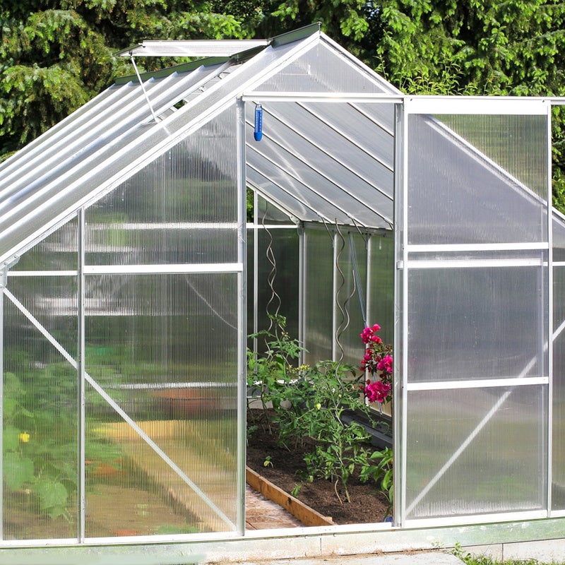 5x Plaques de polycarbonate 8mm 1210x605mm panneau alvéolaire serre de jardin plaque double paroi Set - 9