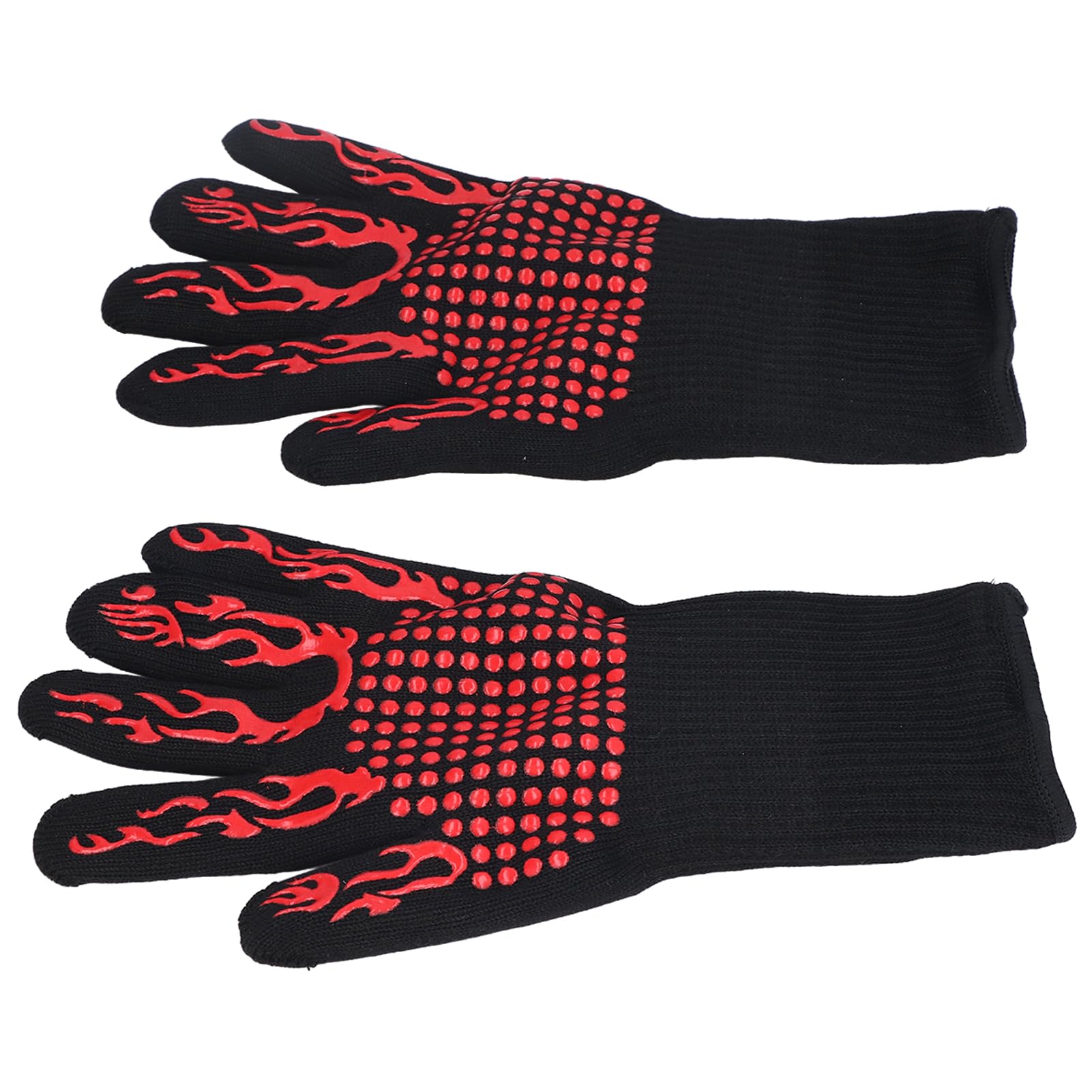 Gants isolants lavables et ignifuges résistants à la chaleur de 800 ℃ pour barbecue, grillades, cheminée - 7
