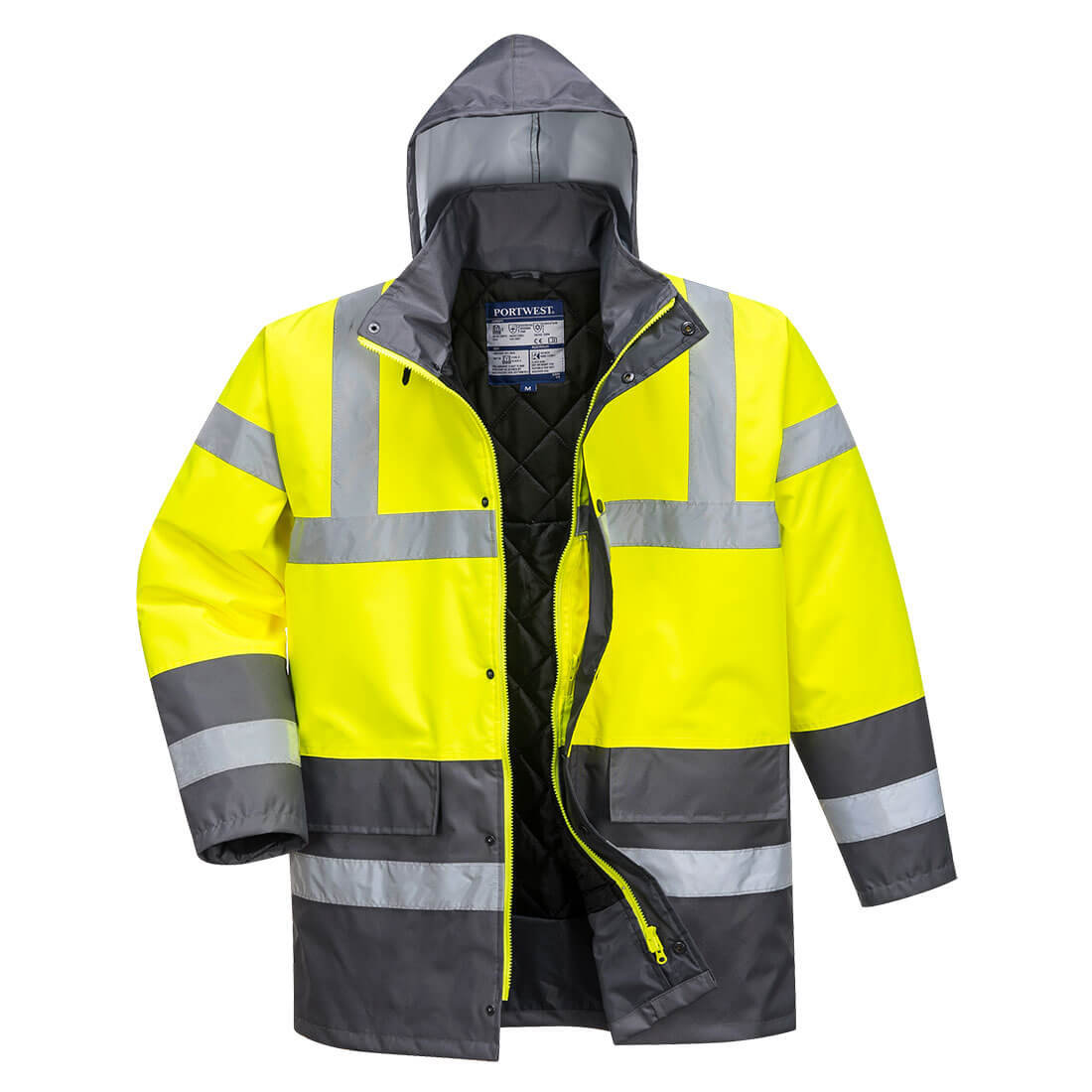 Parka de alta visibilidade para trânsito contrastante Amarelo / XXL - 6