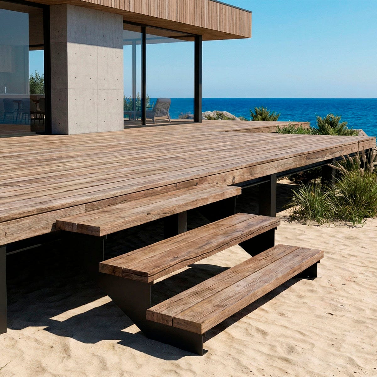 Porty Estrutura de Escada exterior 3 degraus PORTY | Leroy Merlin