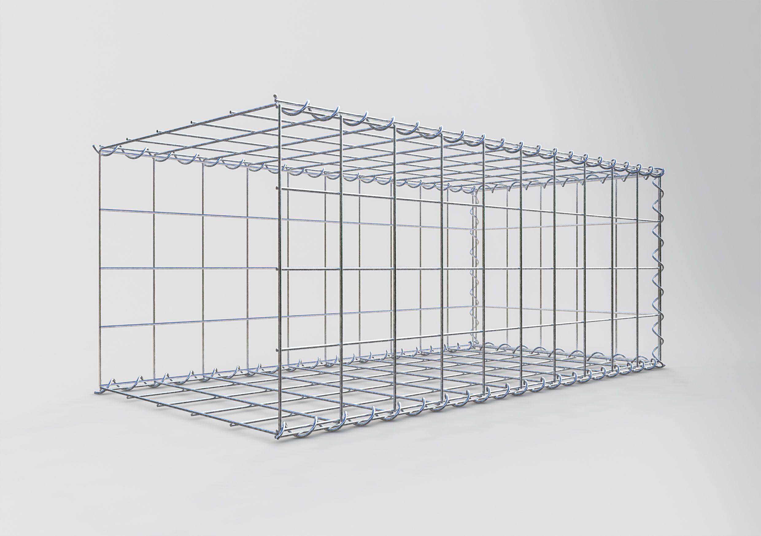 Gavión para alargar en acero galvanizado 100x40x50cm (LxAxP), malla 10 x 10cm, Espiral, sin rejilla frontal - 2
