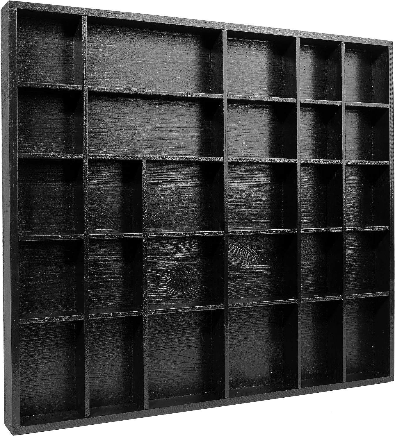 Vitrine Creative Deco – 28 Compartiments – 44,5x40x3 Cm – Bois Naturel – Neuf