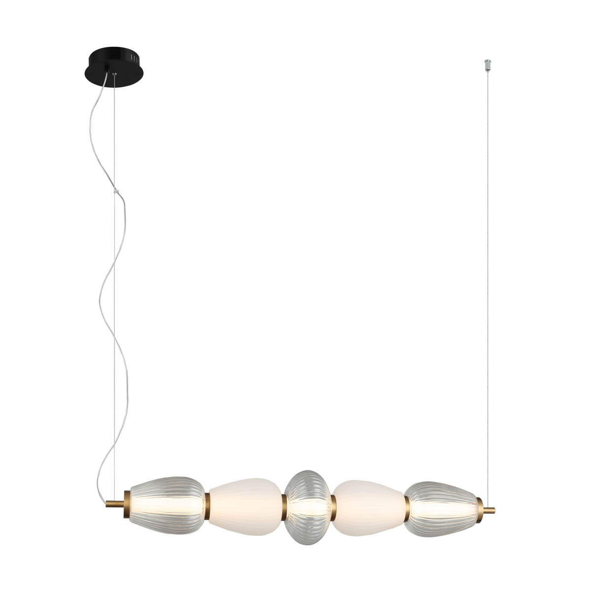 Lampa wisząca GASTEL LED 22W Ciepła biel 1500lm czarno-biała-przezroczysta-złota wym: 114 x 84 x 16 cm Italux