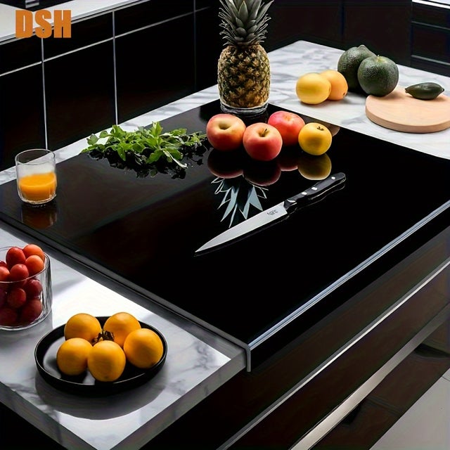 Tabla de cortar acrílica con borde protector, 45 x 35 cm, antideslizante para encimeras