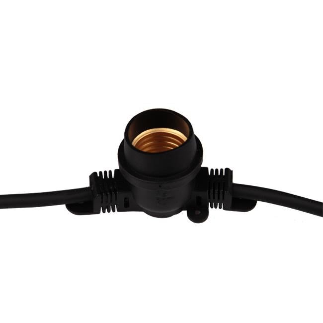 Girlanda świetlna 10x E27 LED 10m IP44 ogrodowa tarasowa czarna MasterLED - 5