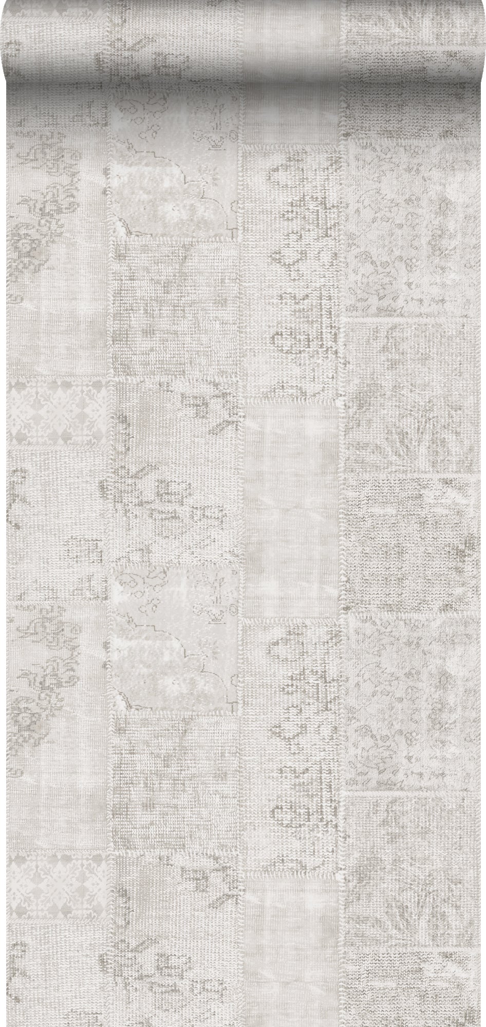 Tapeta kilimowy patchwork jasnoszarym - 53 cm x 10.05 m - SANDERS &amp; SANDERS