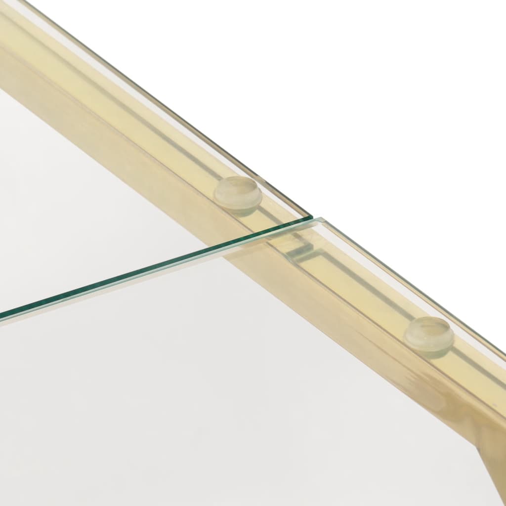 Tavolino Salotto Dorato Acciaio Inossidabile e Vetro Temperato vidaXL - 6