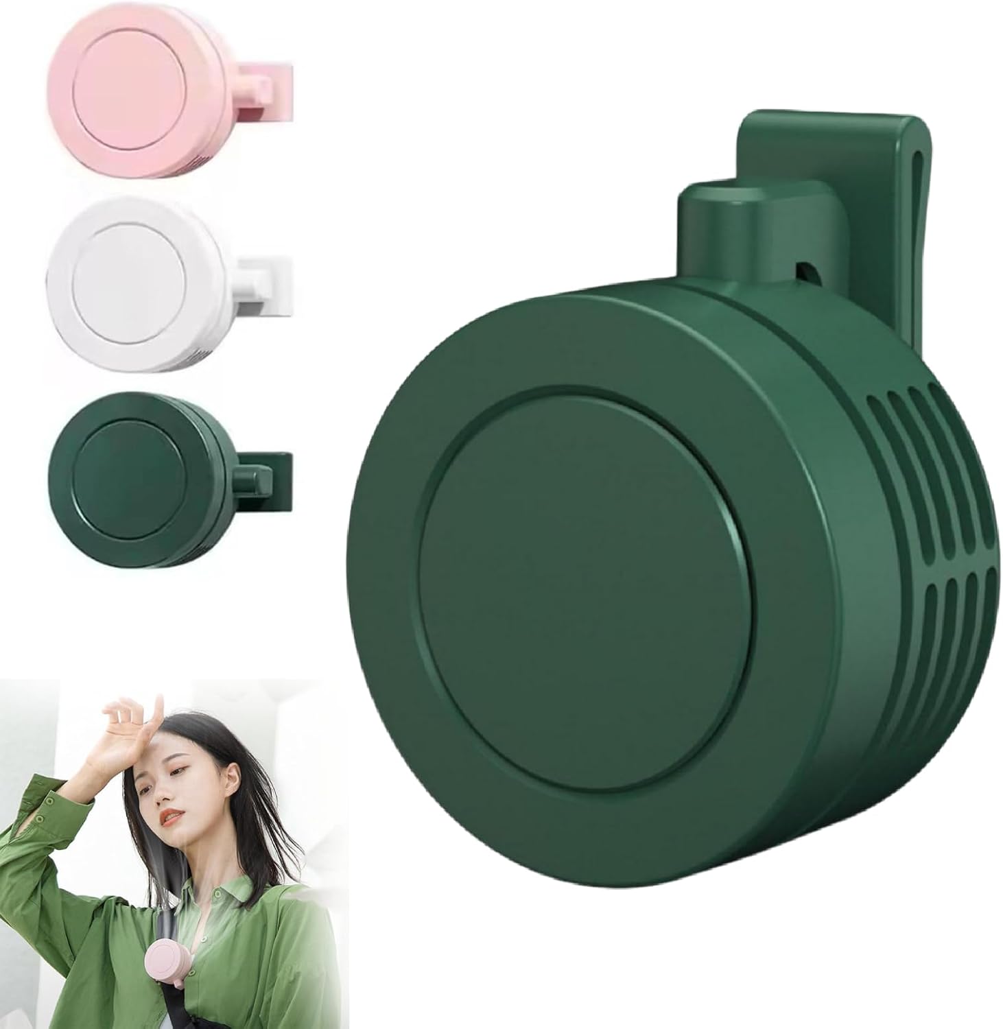 Randonnee Accessoire Ventilateur Portatif Sans Pales, Mains Libres, 3 Vitesses, Ventilateur Mini Ventilo Portable