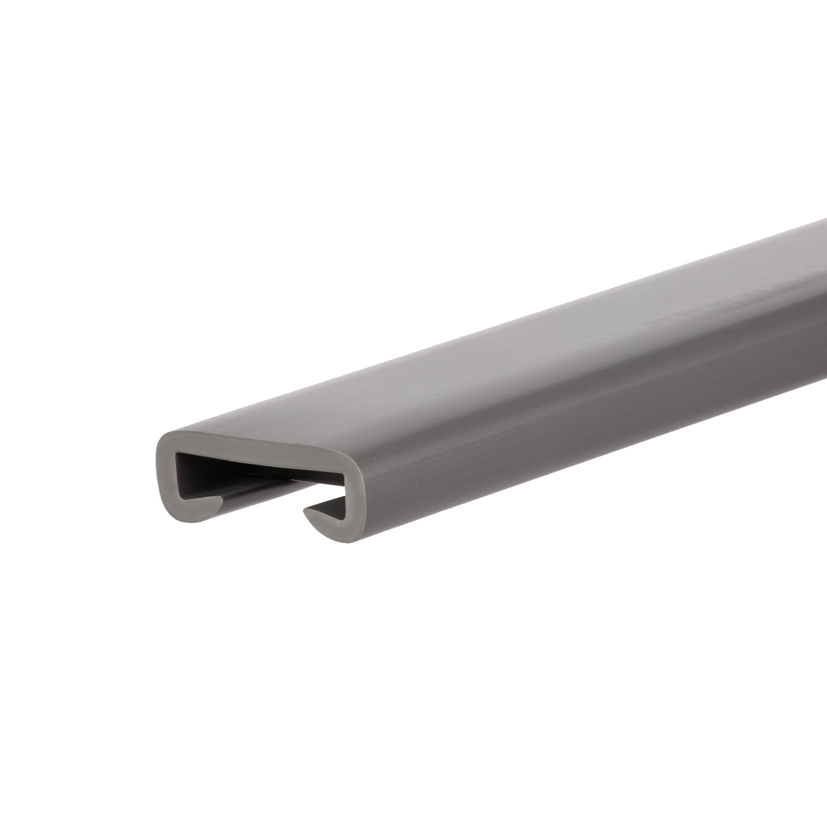 QUEST Profil poręczowy, poręczówka PCV LUX 40x8 mm, listwa poręczowa, okładzina poręczowa, ciemnoszary, 1 m