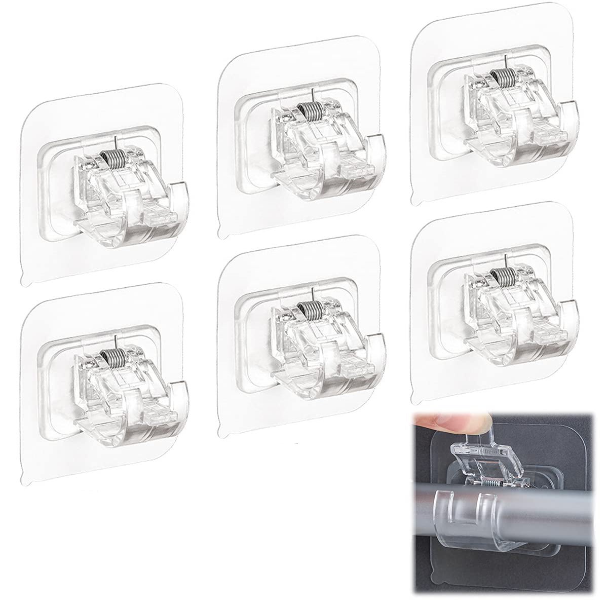 WINOMO 2pcs 18-22mm Support De Rideau Réglable Support De Tringle à