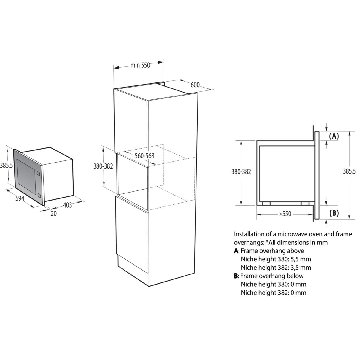 Micro ondes grill encastrable HISENSE BIM325GI63DBG - 7