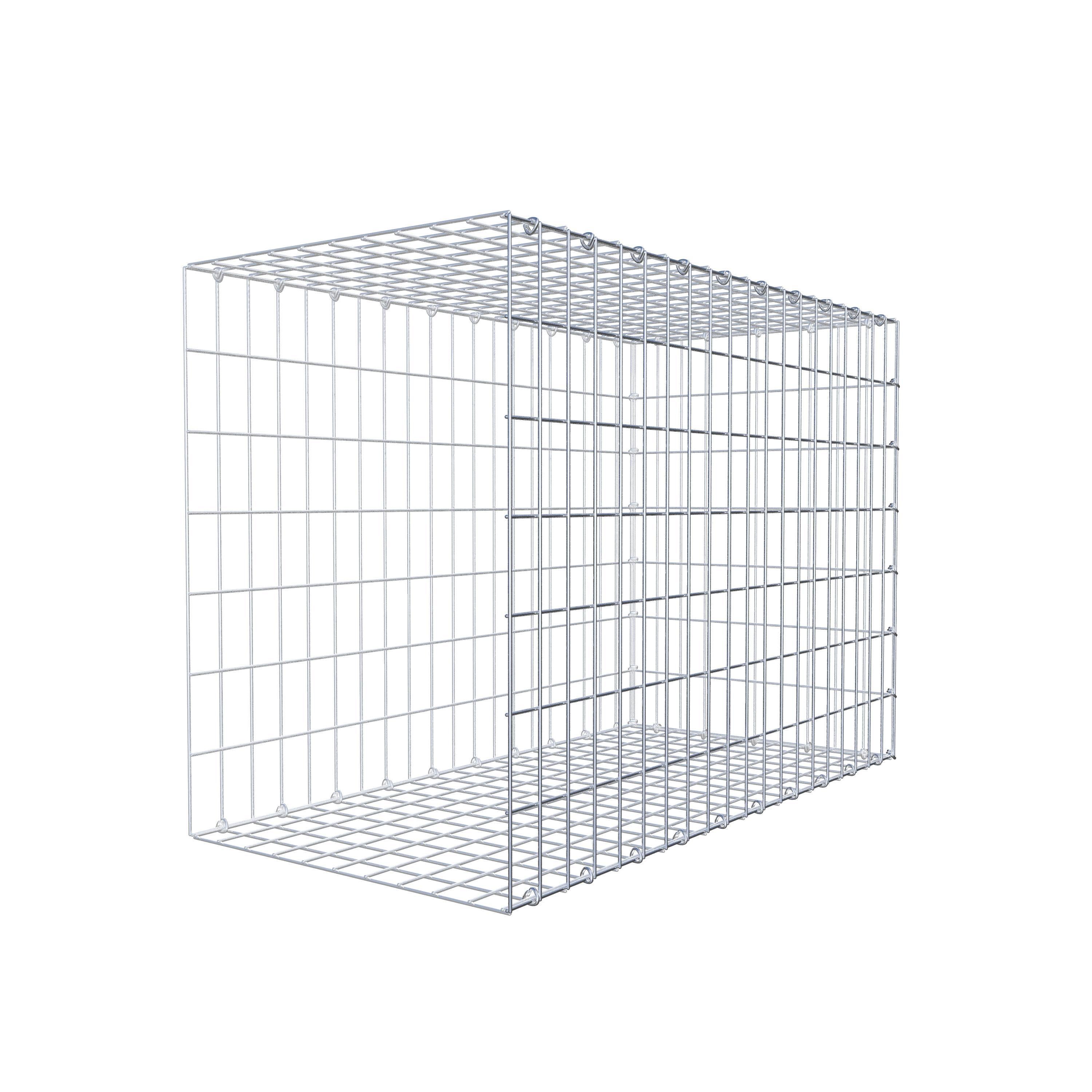 Gavión para alargar en acero galvanizado 100x70x50cm (LxAxP), malla 5 x 10cm, Anillo en C, sin rejilla frontal - 9