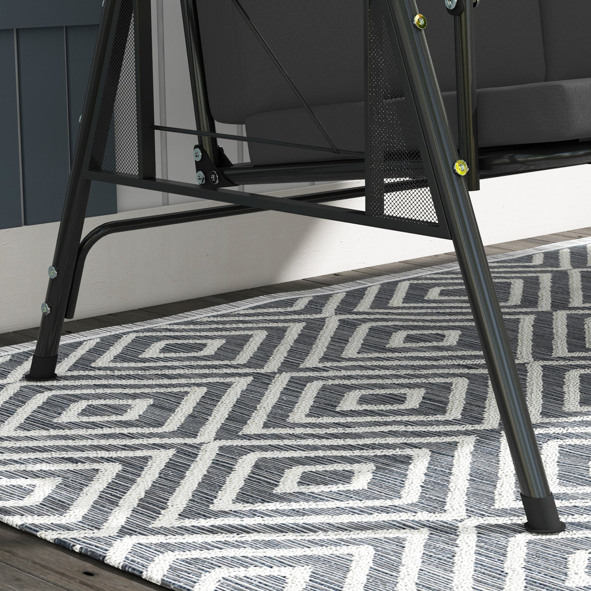 Balancelle de jardin 3 places grand confort anthracite - 9