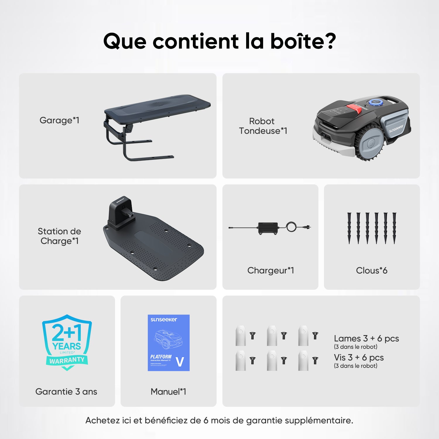 Robot Corta-Relva Sem Fios, 300 M², Com Garagem Gratuita, Vision AI, Evitamento De Obstáculos, Inclinação 27%, Controlo Por App, Sunseeker V1 - 8