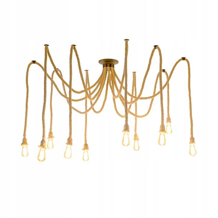Lampa Sufitowa Wisząca Toolight App682-10Cp Spider Czarna