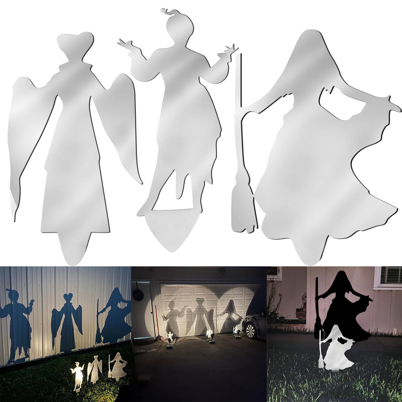 Lot De 6 Décorations D'Halloween En Forme De Chat Noir Avec