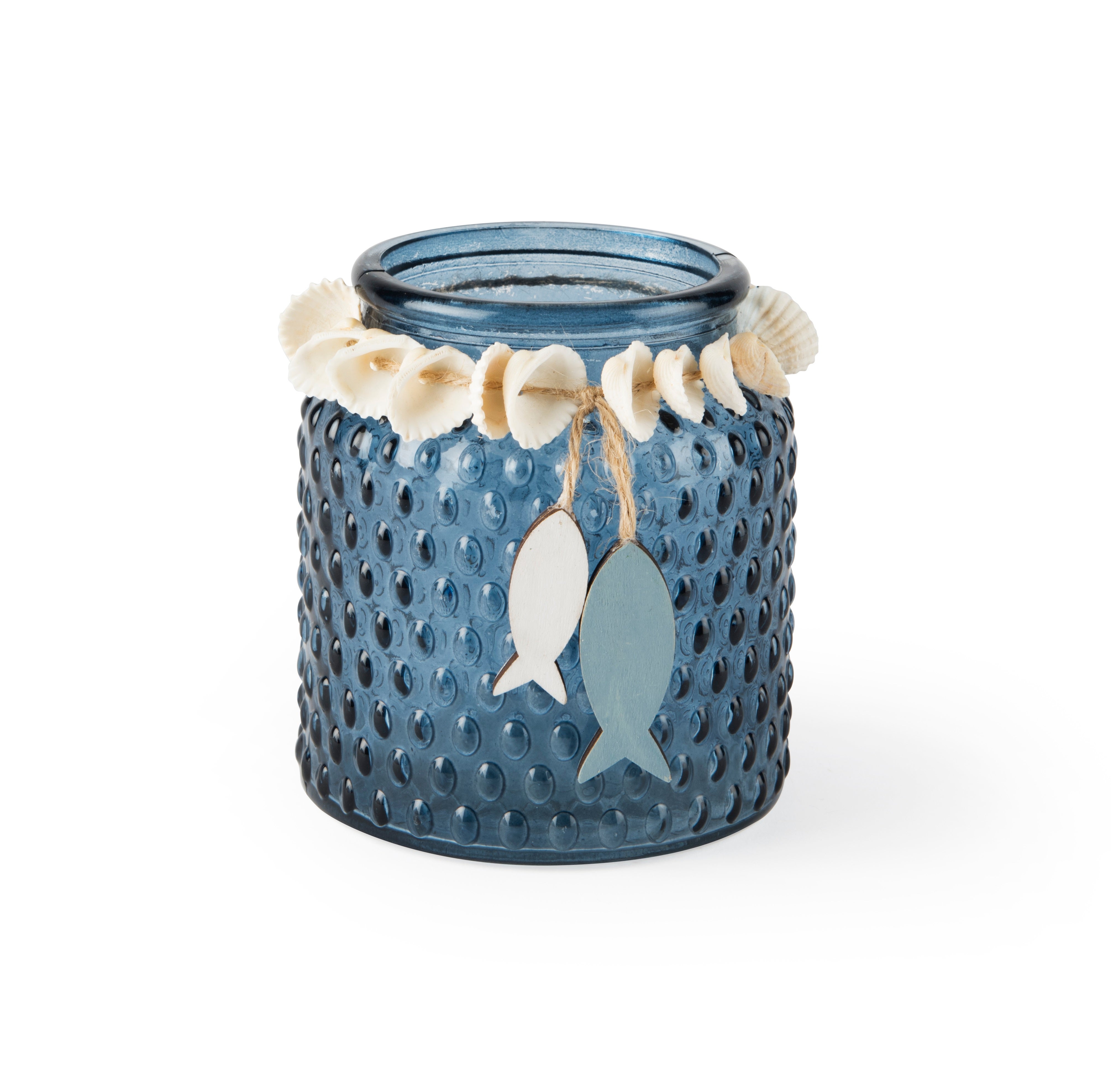 Excelsa portacandele Ocean vetro 10x11x10 cm blu | Leroy Merlin