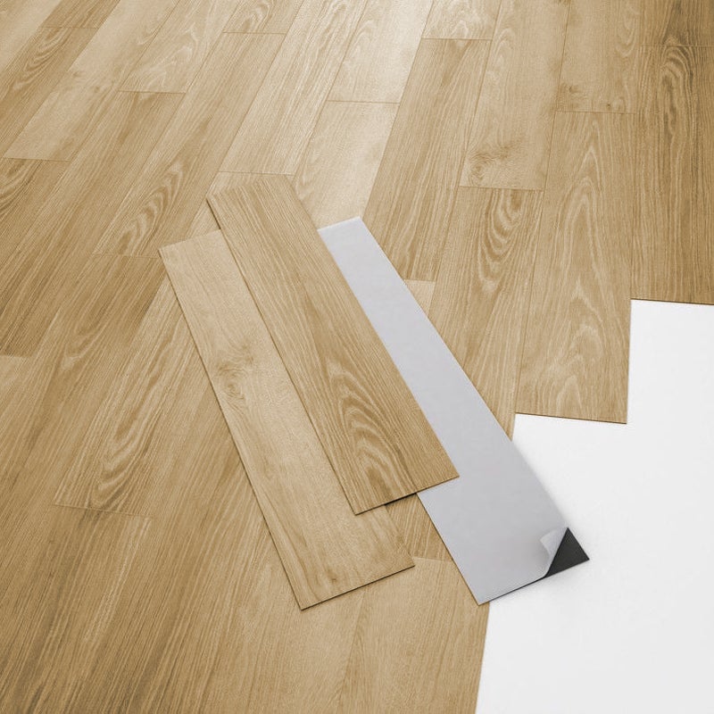 Arquiservi® - Piso Vinílico Autoadesivo em PVC Carvalho Dourado 25 m² - Sala de Estar e Quarto | Fácil Instalação | 2 mm - 2