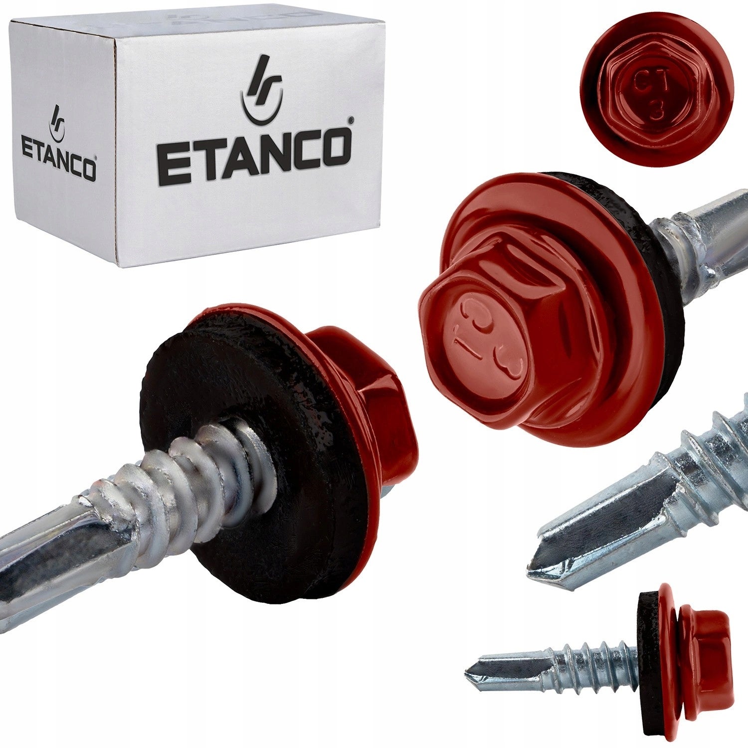 Wkręty samowiercące do stali, metalu ETANCO GT5 5,5x25mm RAL 3011 250 szt.