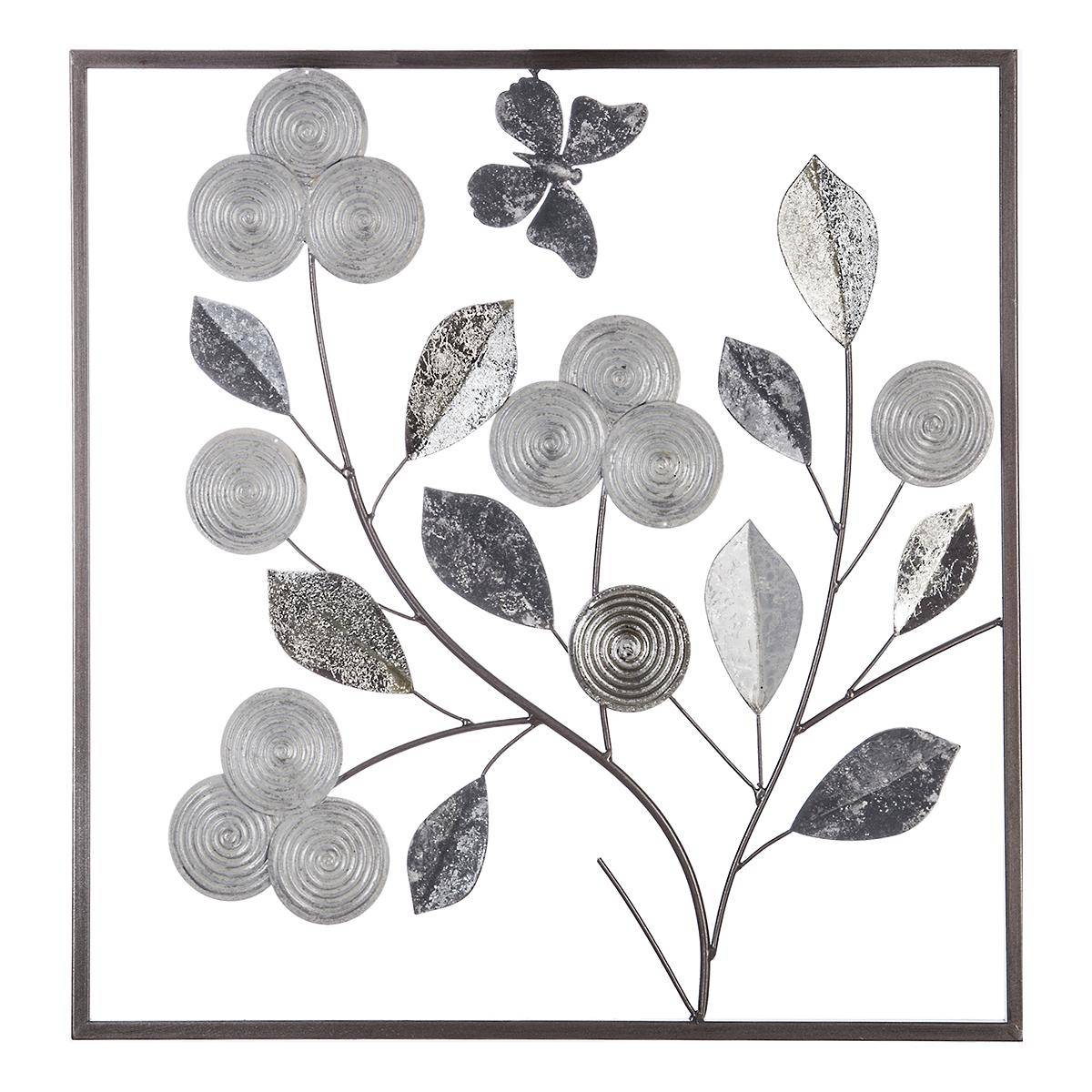Decorazione murale in metallo argentato 50X50 | Leroy Merlin