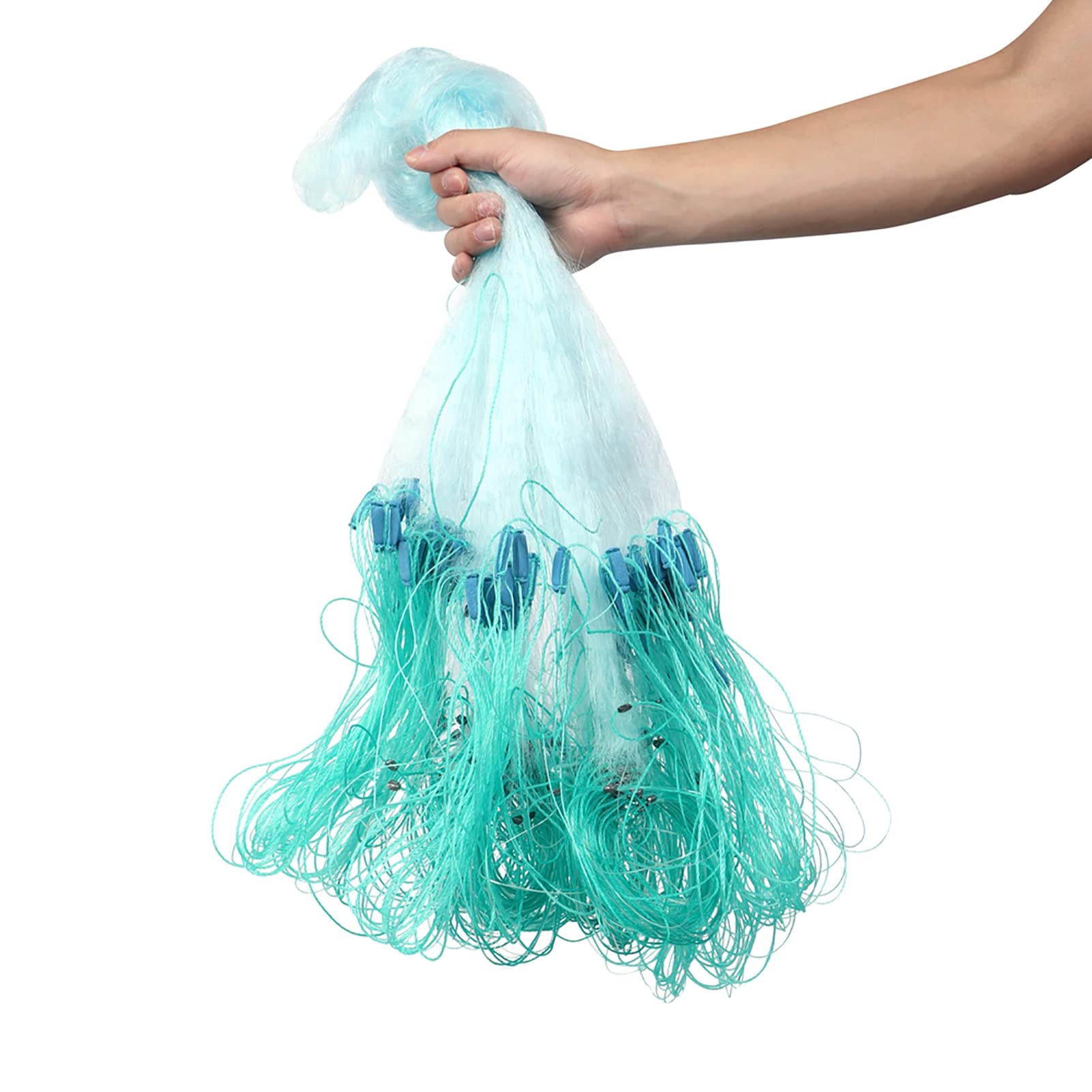 Filety wędkarskie, przenośna sieć rybacka, długość 50 m, wysokość 1,5 m, 3 warstwy