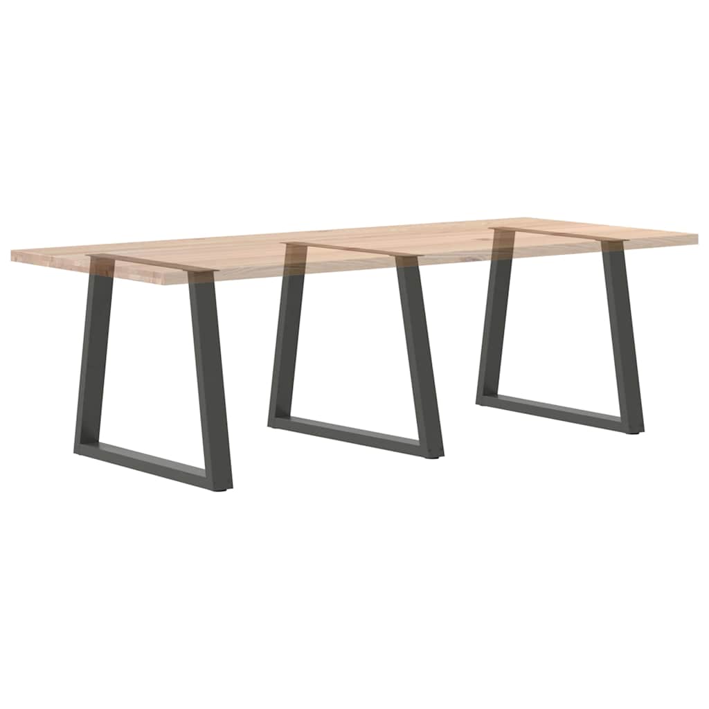 Maison Exclusive - Pieds de table à manger en V 3 pièces Anthracite 70 x (72-73,3) cm Acier - 8
