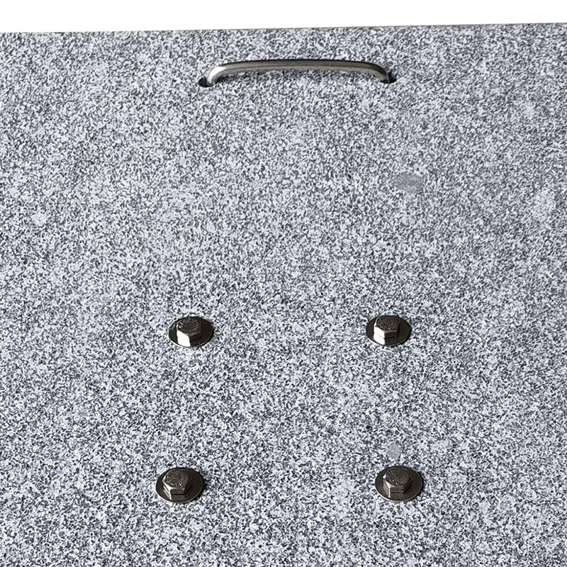 Pied de parasol en granite gris 102 kg avec roulettes Diamanta - 4