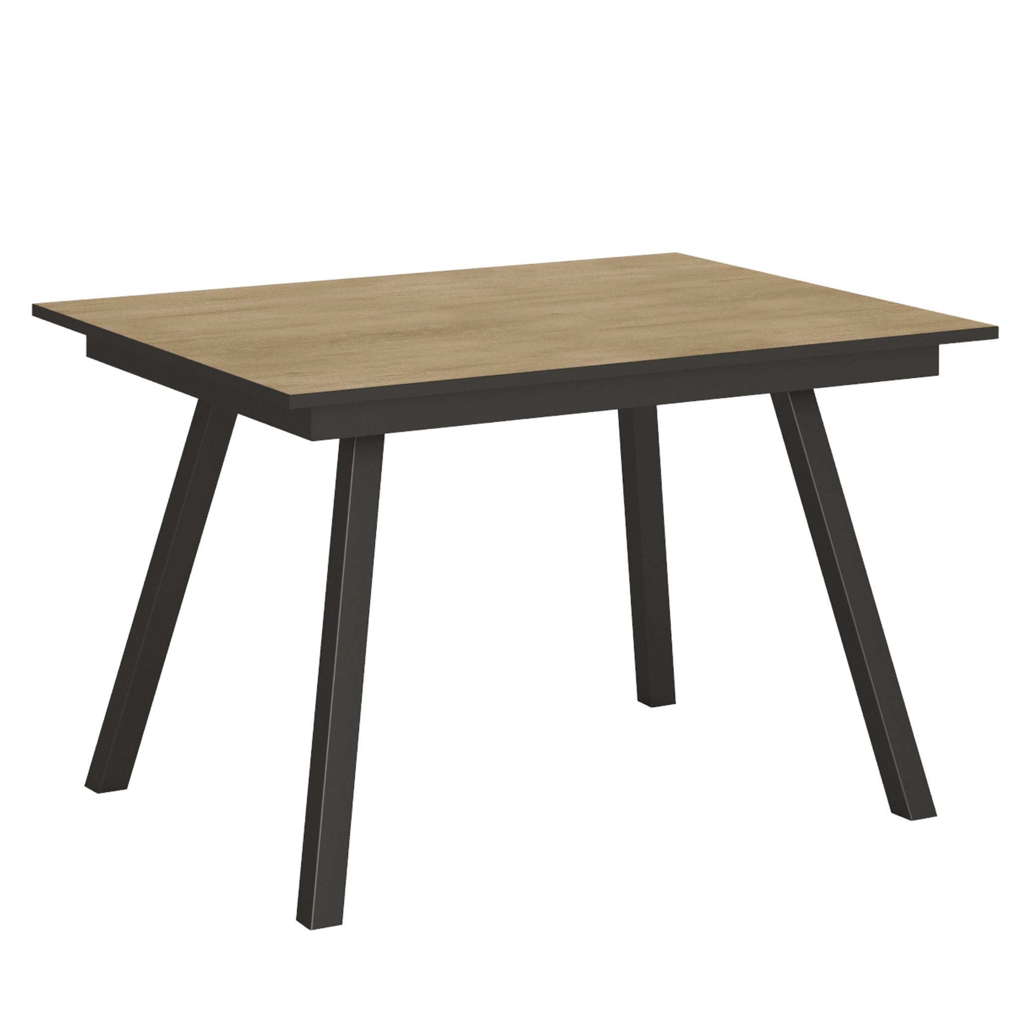 Table Extensible X Cm Mirhi Ch Ne Nature Cadre Anthracite Leroy Merlin