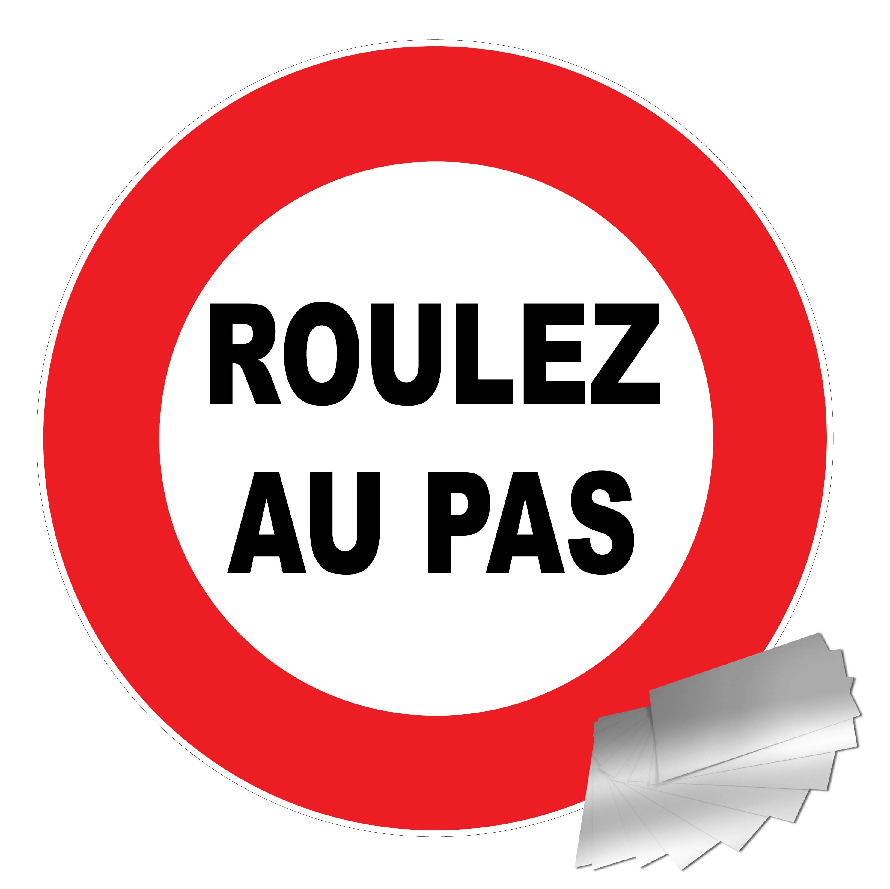 Panneau Roulez au pas - Alu Ø450mm - 4010489 | Leroy Merlin