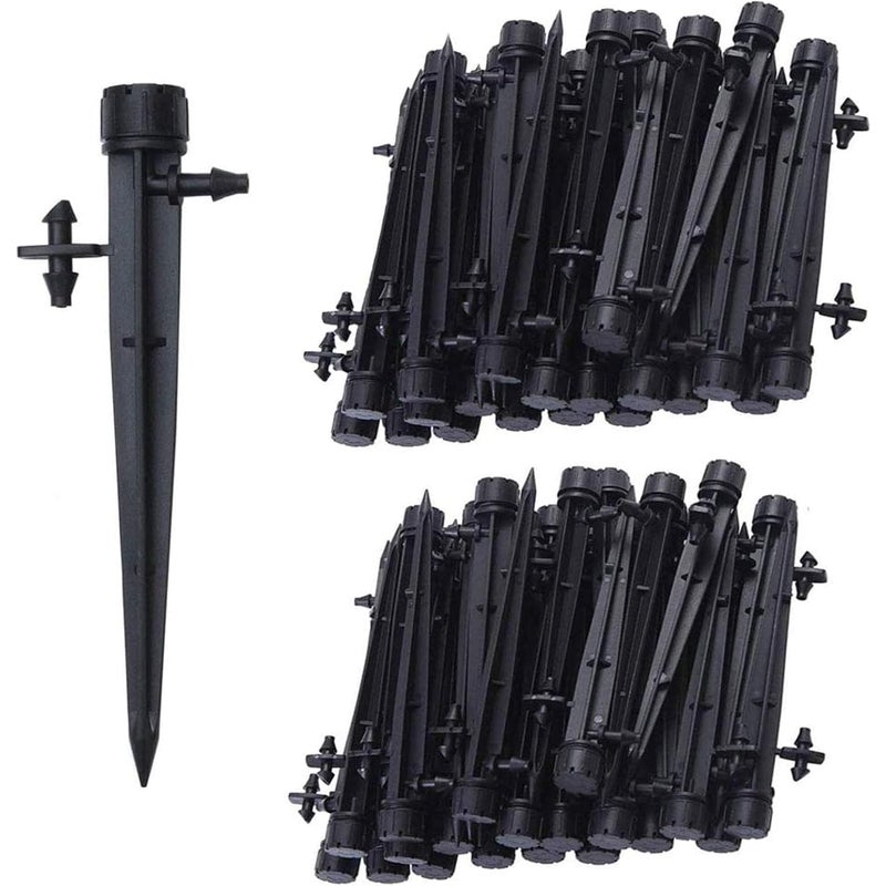 100 sztuk zraszaczy do mikronawadniania, 360-stopniowe, 8-otworowe zraszacze do nawadniania, do węży 1/4" (4-7 mm), do systemu nawadniania kropel