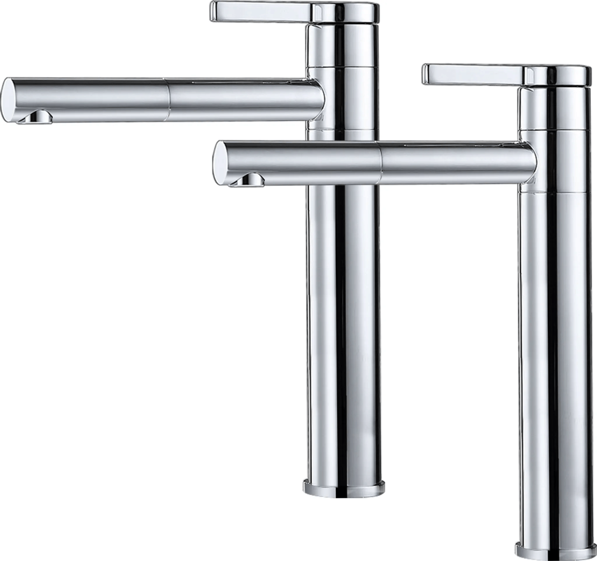 2x Wysokie baterie łazienkowe 360° Obrotowa wylewka Bateria umywalkowa Jakość mosiądzu - Homelody