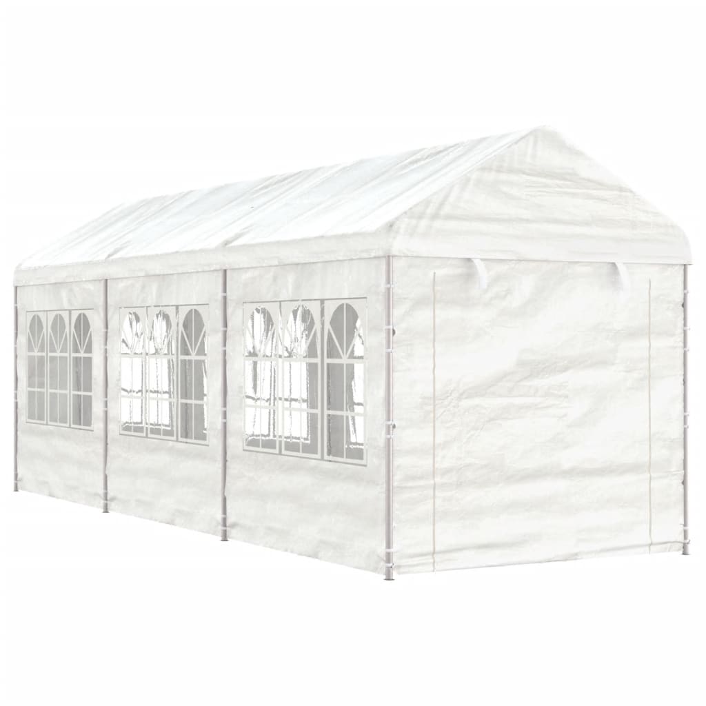 Cenador con techo blanco 6,69x2,28x2,69 m polietileno | Leroy Merlin