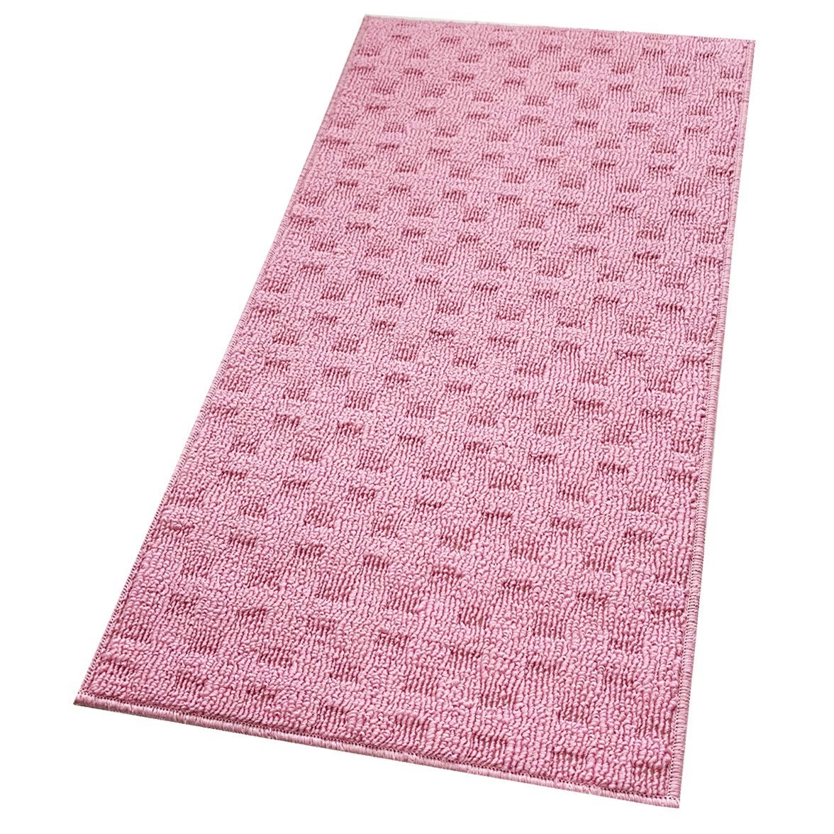 Dywanik łazienkowy 3D Miękki Spleciony Chłonny Antypoślizgowy Dywanik Nocny 45x75 Cm Różowy