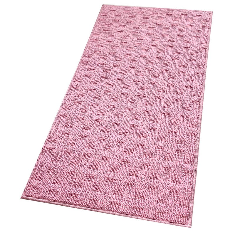Dywanik łazienkowy 3D Miękki Spleciony Chłonny Antypoślizgowy Dywanik Nocny 45x75 Cm Różowy