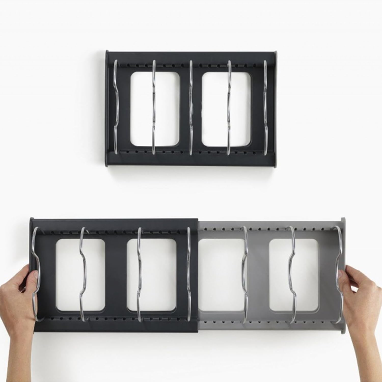 Soportes ajustables para tapas de ollas para cajones, organizador de tapas de cocina, expandible, perfecto para sartenes - 3
