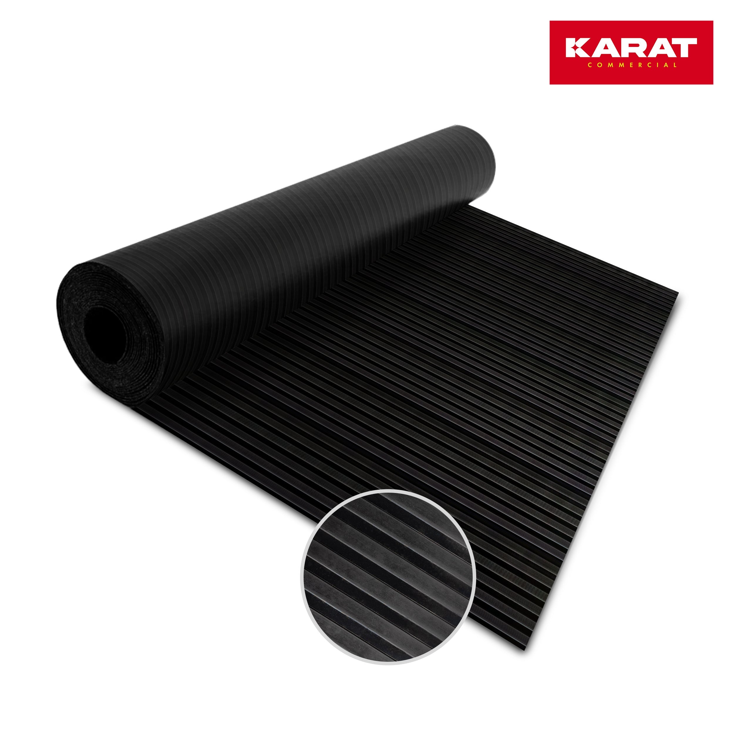 Rollo de caucho Costillas anchas Ultra resistente Grosor: 3 mm 120 x 50 ...