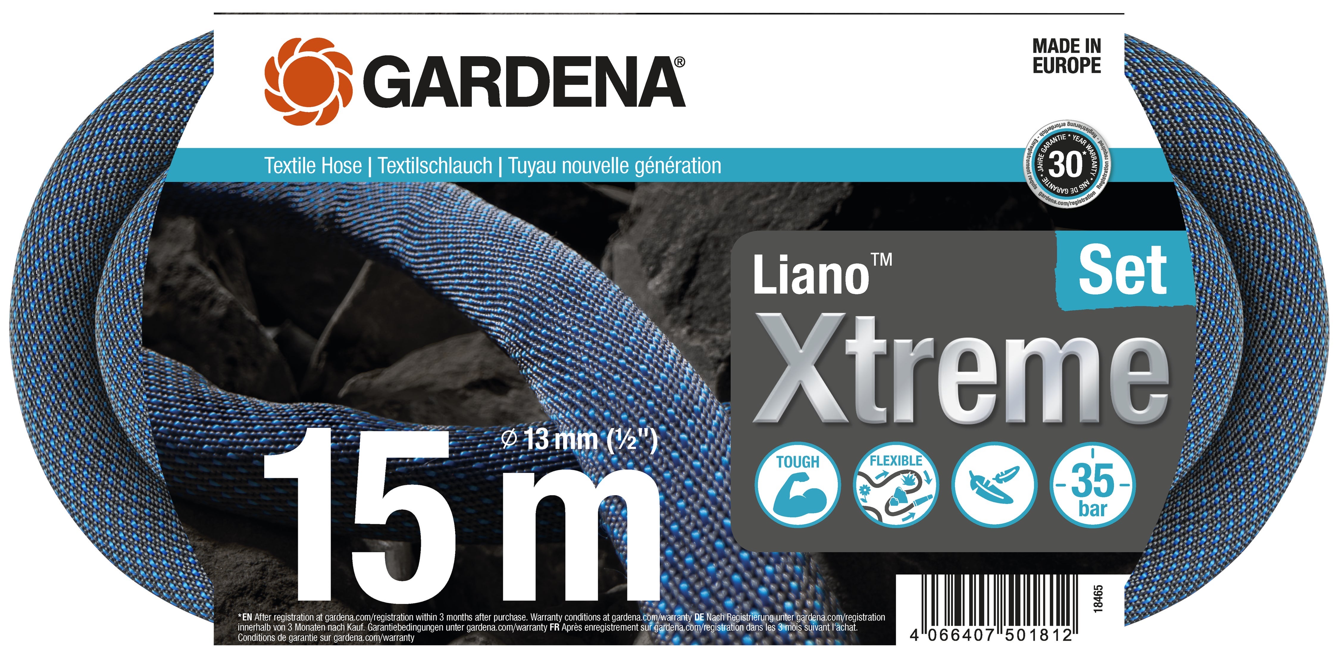 Wąż ogrodowy Gardena Liano Xtreme odporny na UV i ciśnienie do 35 bar