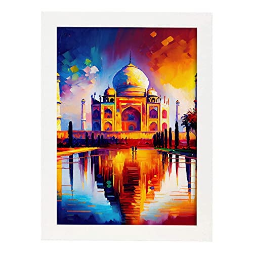Nacnic Cathédrale Notre Dame Affiche De Style Peinture À L'huile