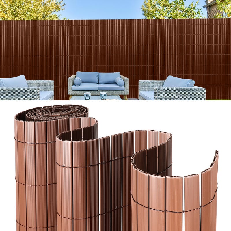 YMYNY - Rotolo Di Schermatura Per La Privacy, Grigio, PVC, Per Balconi Ringhiere Recinzioni Protezione 19cmx35mt 77585 88756301