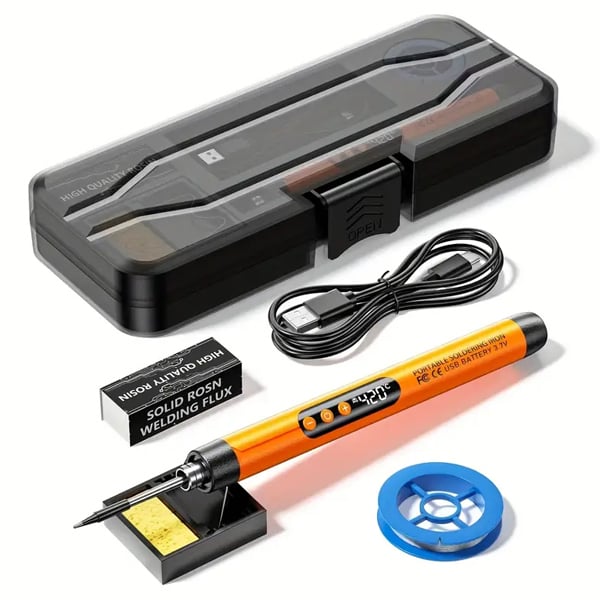Mini saldatore digitale portatile USB ricaricabile da 10 W con tre impostazioni di temperatura per riparazioni e progetti fai da te