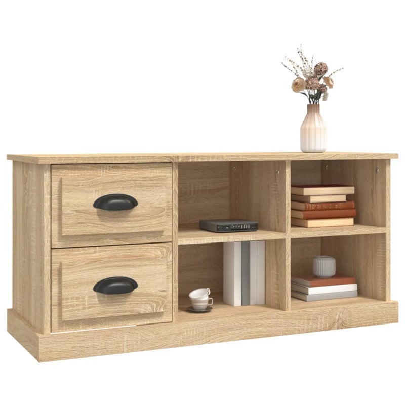 Meuble TV chêne sonoma 102x35,5x47,5 cm bois d ingénierie - 4