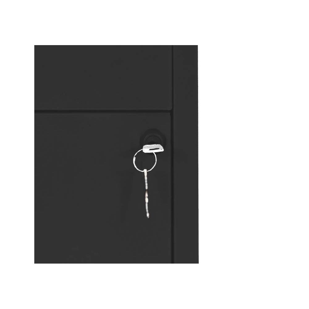 Caisson de rangement 3 tiroirs en acier sur roulettes anthracite Pierre Henry - 4